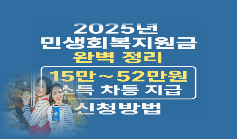 2025년 민생회복지원금 완벽 정리 15만~52만원 소득 차등 지급 신청방법