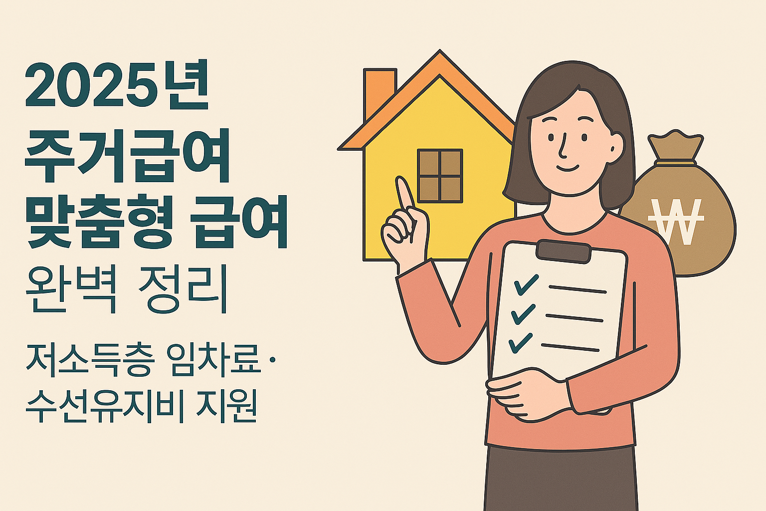 주거급여 맞춤형 급여 완벽 정리 저소득층 임차료 수선유지비 지원